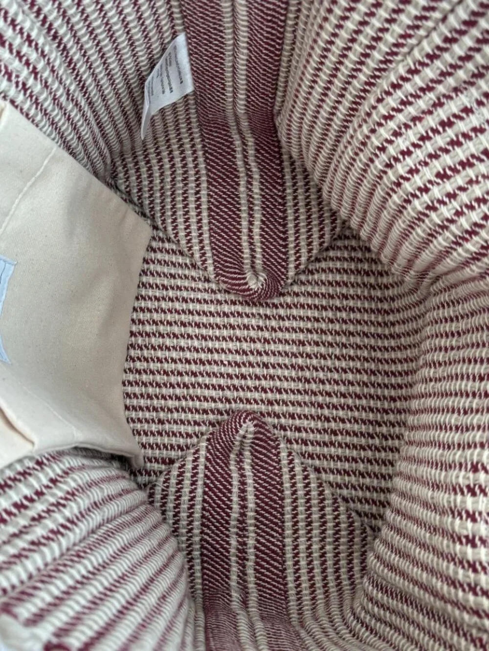 Antonello Tedde Knotted Cotton & Linen Bag in Burgundy
